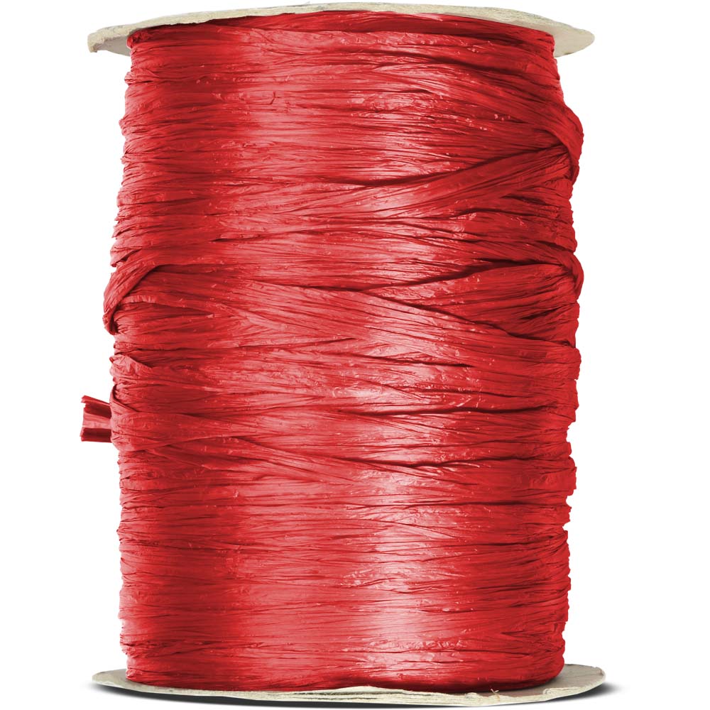 BABCOR Packaging: Imperial Red Pearlized Nylon Raffia - 100 Yards - Bundle  of 3 Rolls