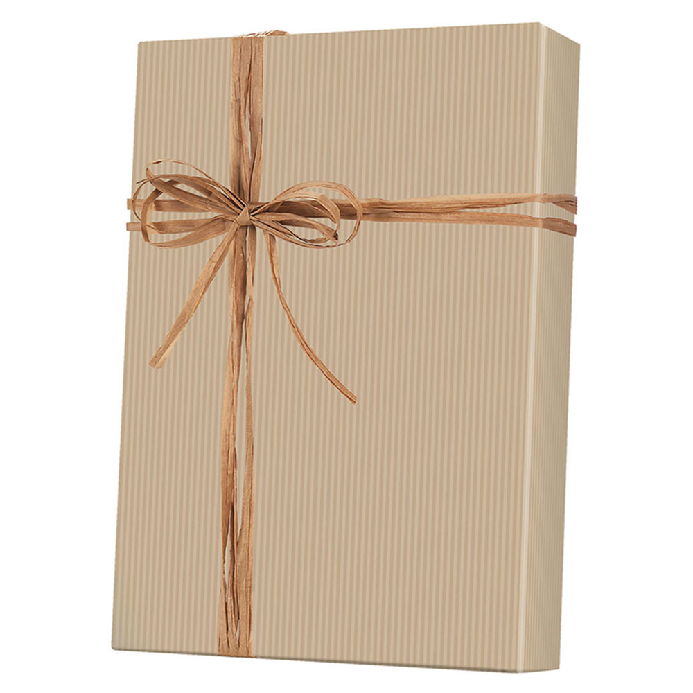 Beige & Brown Striped Gift Wrap Craft Paper 27 x 328