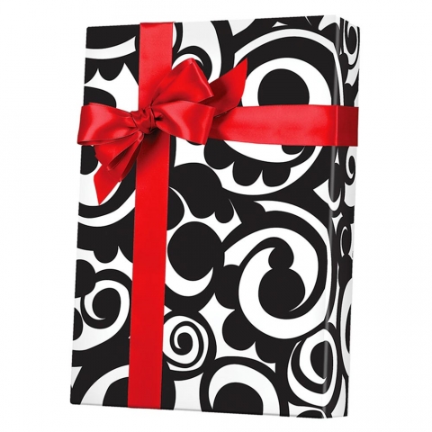 24-in x 100-ft White Holly Metallic Gift Wrap (X9034)