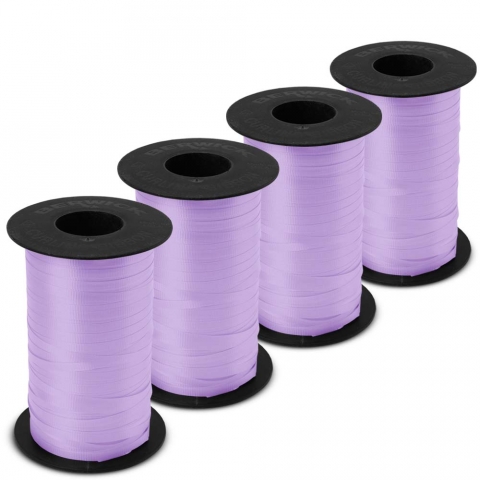 Teal, White, and Lavender Curling Ribbon, 9 count, 120 feet