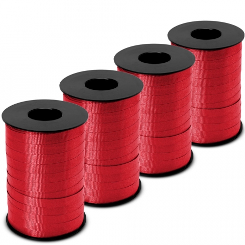 BABCOR Packaging: Red Splendorette Ribbon - 3/4 in. x 250 Yards - Bundle of  2 Rolls