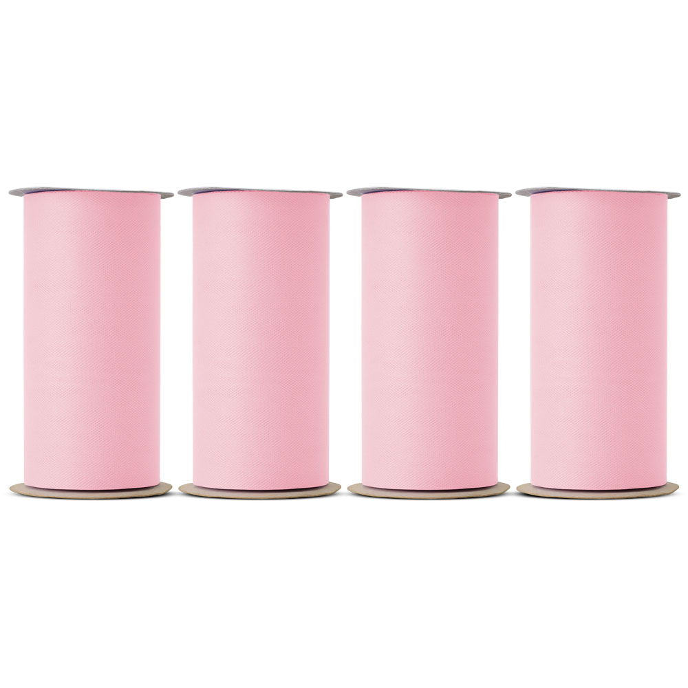 Case of 24 Tulle Roll 6 x 200yds - Pink