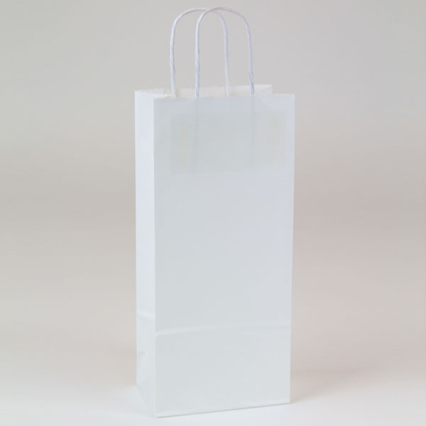 Babcor Packaging White Kraft Paper Shopping Bag 5 X 3 X 13