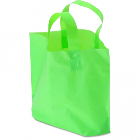 BABCOR Packaging: Purple Plastic Ameritote Shopping Bags w. Soft