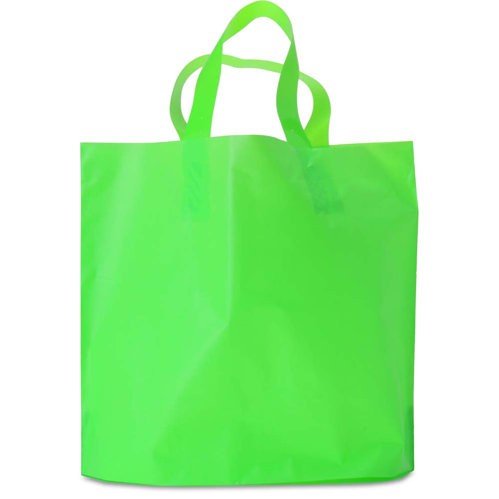 BABCOR Packaging: Purple Plastic Ameritote Shopping Bags w. Soft