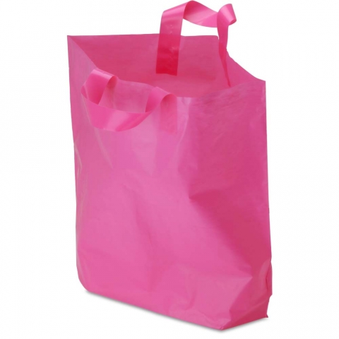 Soft Loop Handle Promotional Plastic Bags, Custom Bags