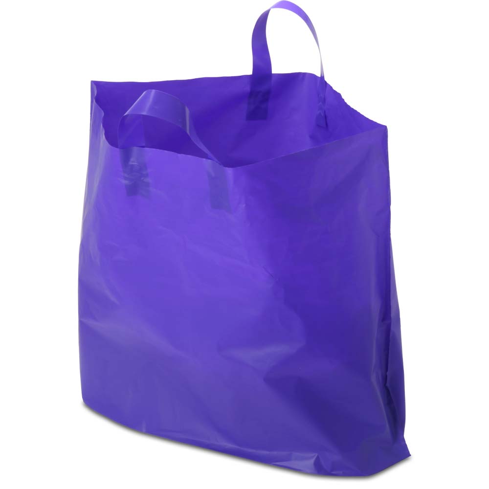 Frosted Plastic Ameritote Bags - Soft Loop Handles